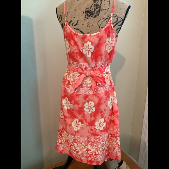 CARIBBEAN SURF SPAGHETTI STRAP FLORAL  DRESS M/L - Picture 2 of 7